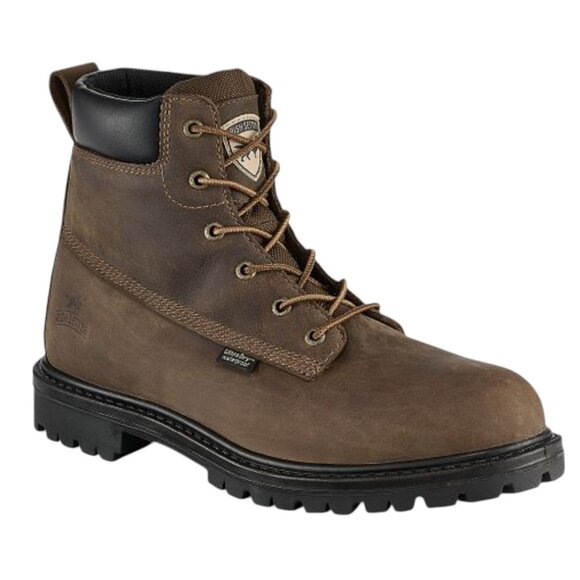 Red Wing Irish Setter Hopkins Brown Waterproof Leather Safety Toe Boot Sz 10 NEW - Picture 1 of 13